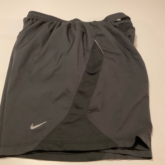 Nike Dri-Fit Athletic Shorts, Black, Lined, Drawstring, Back Zip Pocket, Sz L - Picture 5 of 11